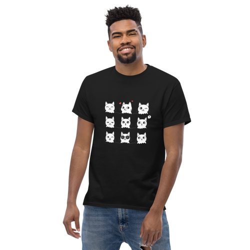 T Shirt unisexe - 9 Cats - BLACK