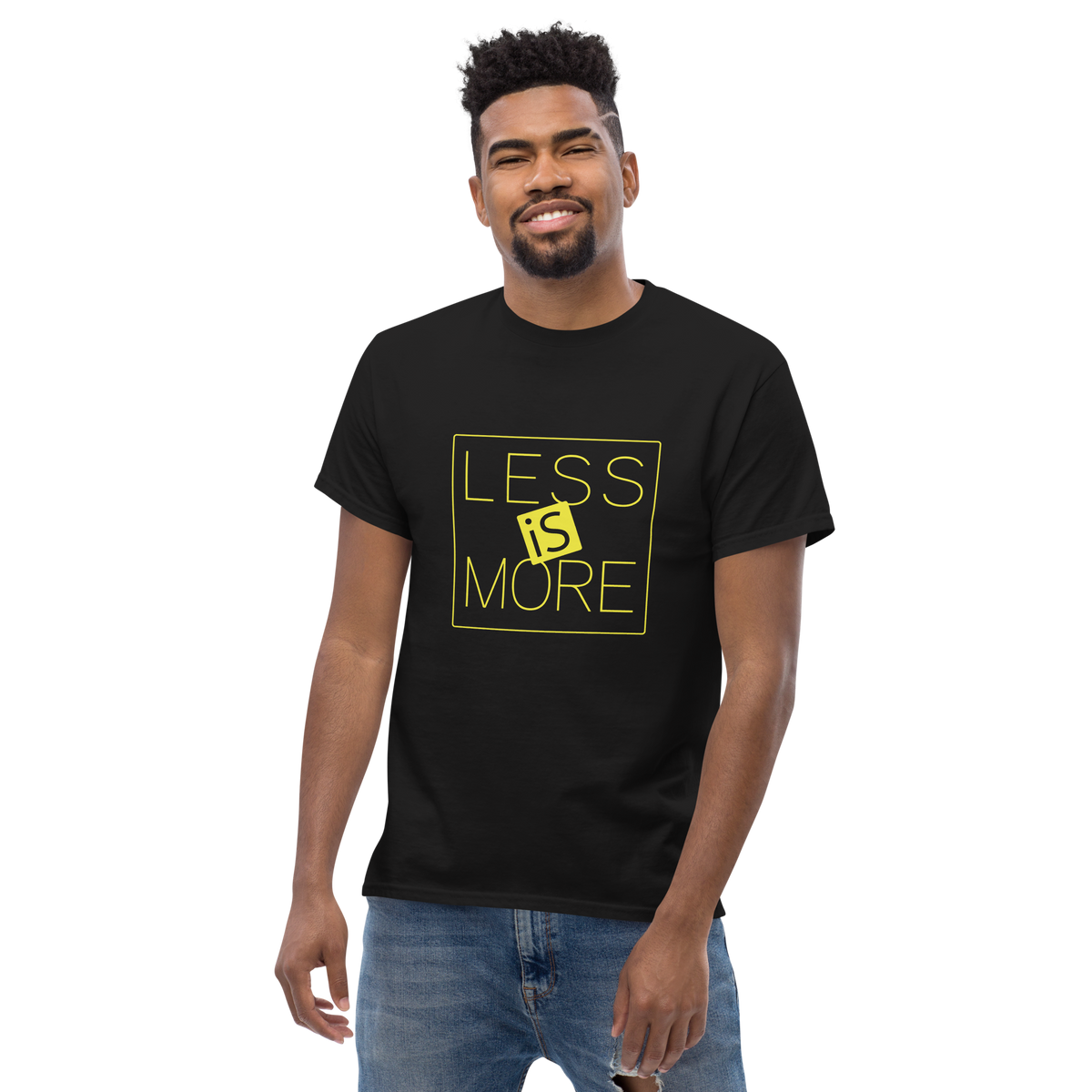 T Shirt unisexe - LESS IS MORE - BLACK