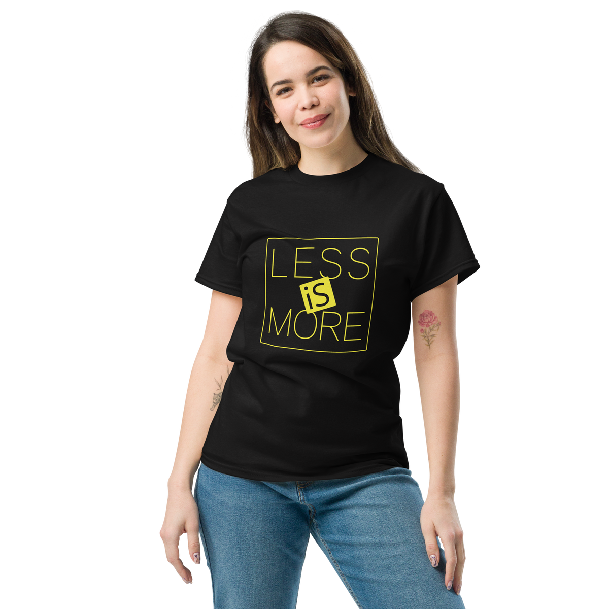 T Shirt unisexe - LESS IS MORE - BLACK