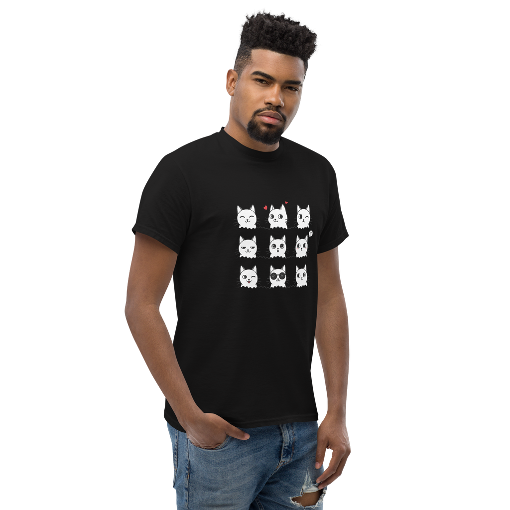 T Shirt unisexe - 9 Cats - BLACK