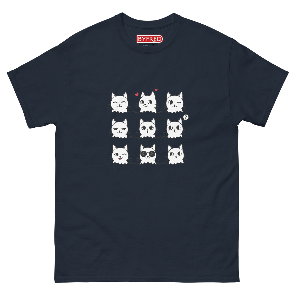 T Shirt unisexe - 9 Cats - NAVY