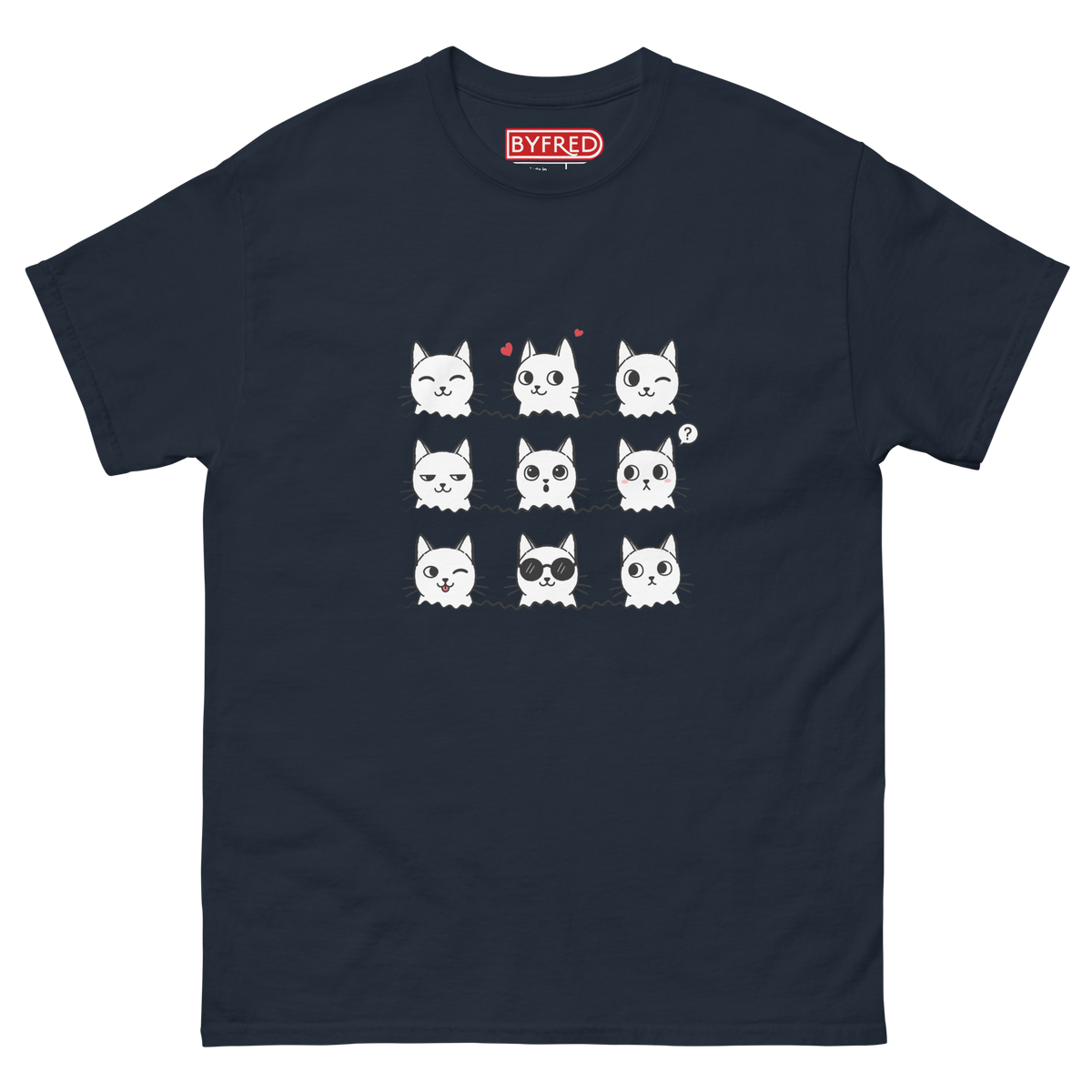 T Shirt unisexe - 9 Cats - NAVY