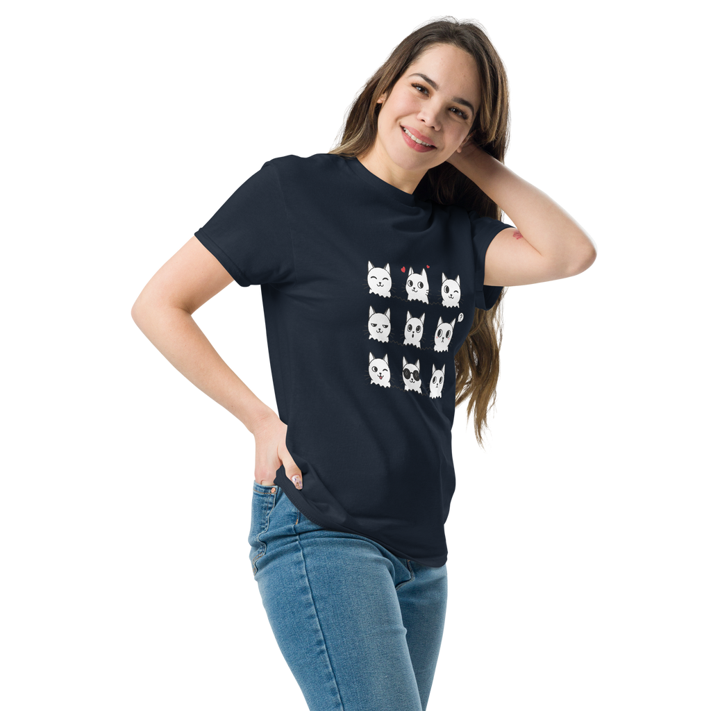 T Shirt unisexe - 9 Cats - NAVY