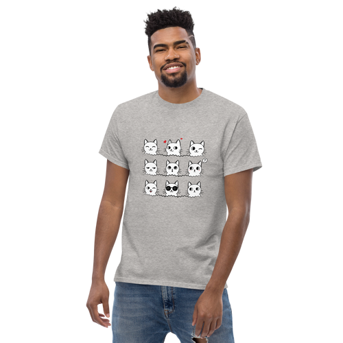 T Shirt unisexe - 9 Cats - SPORT GREY