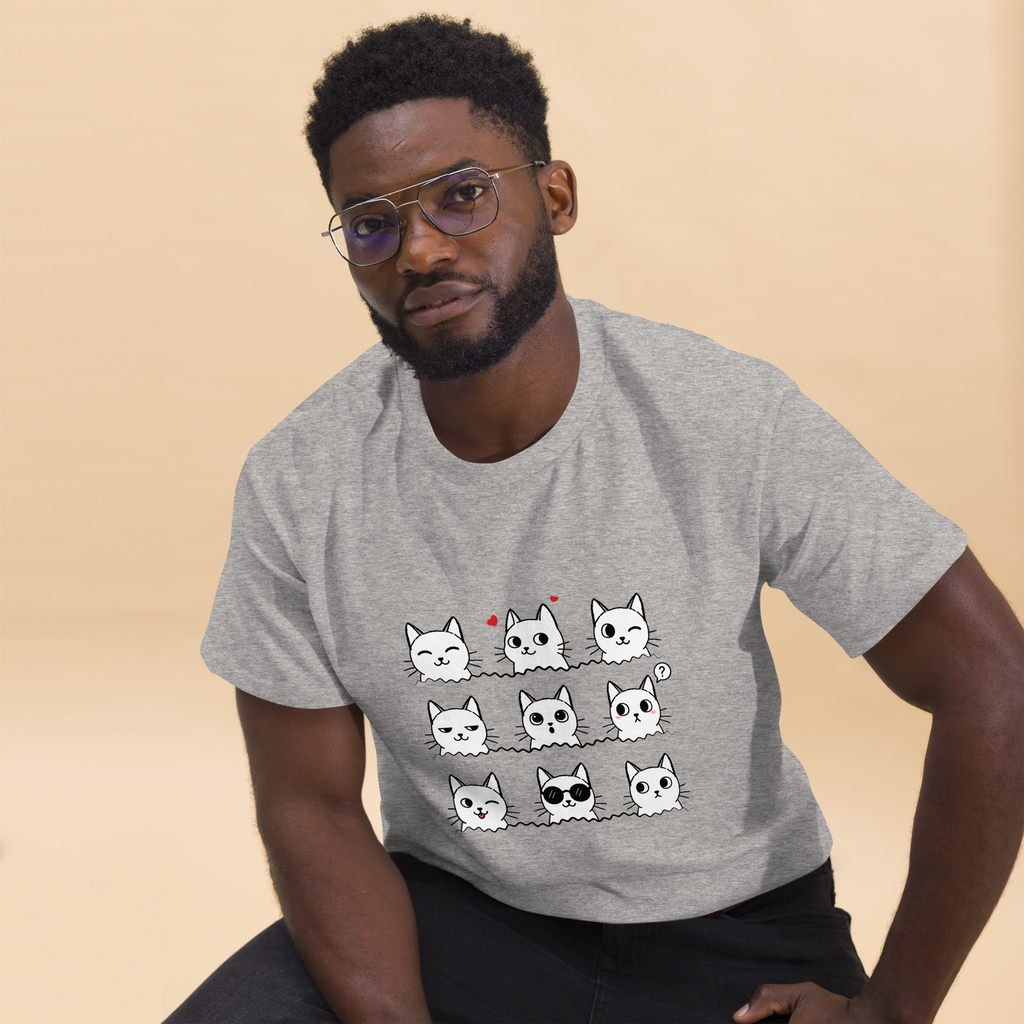 T Shirt unisexe - 9 Cats - SPORT GREY