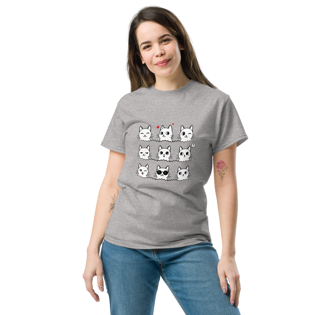 T Shirt unisexe - 9 Cats - SPORT GREY