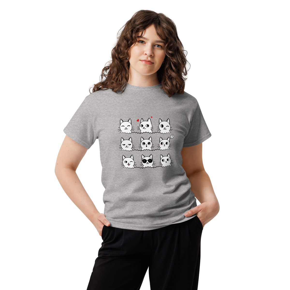 T Shirt unisexe - 9 Cats - SPORT GREY