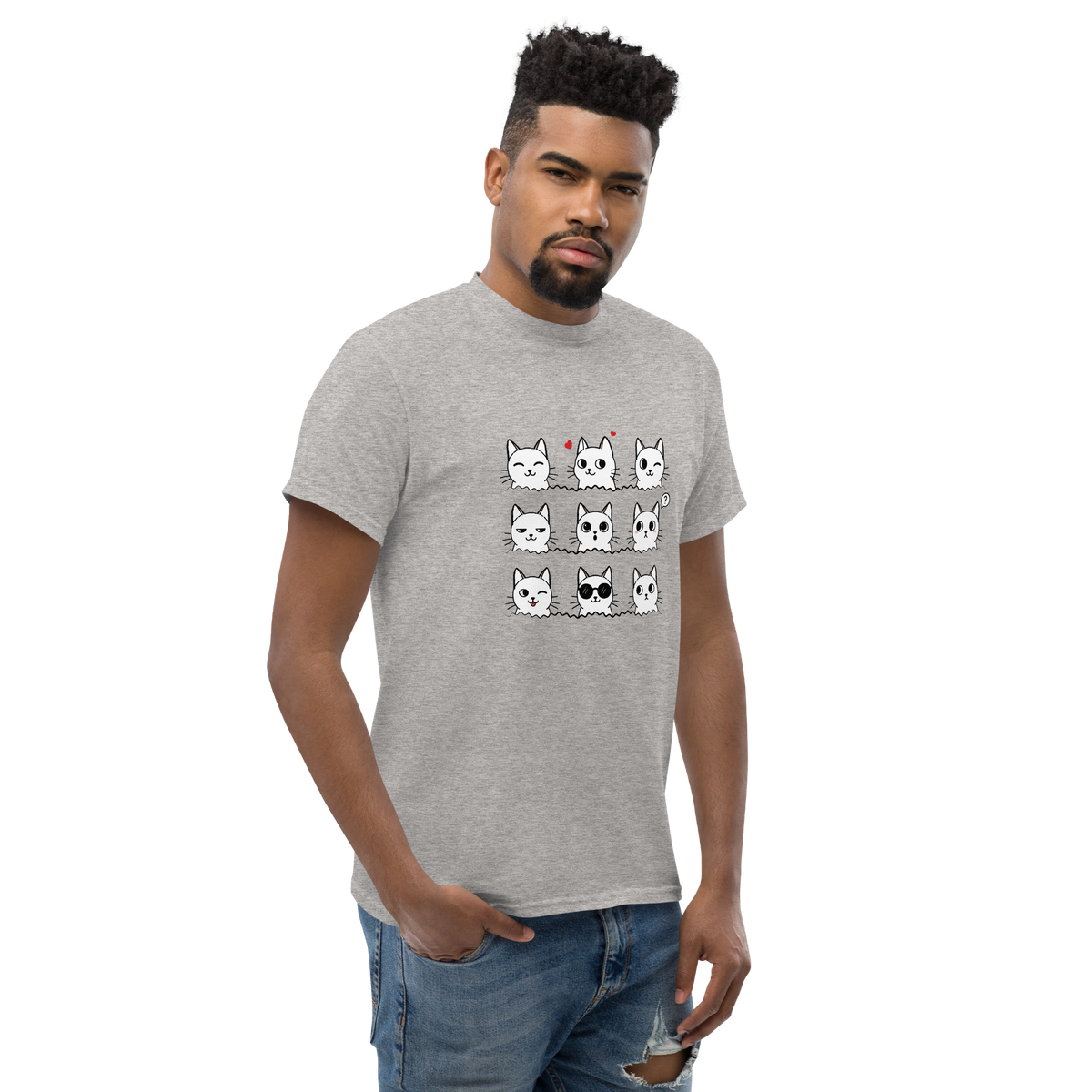 T Shirt unisexe - 9 Cats - SPORT GREY